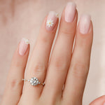 Load image into Gallery viewer, 2 CT Round Cut Moissanite Engagement Ring With Distance Pave