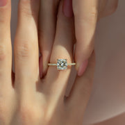 1ct Cushion Moissanite Ring