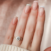 1ct Round Moissanite Ring
