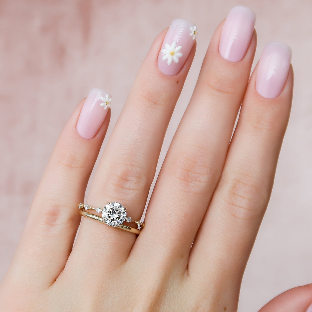 Petite Pave Moissanite Ring