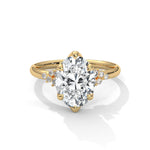 Load image into Gallery viewer, 3.50 CT Oval Cut Unique Cluster Moissanite Diamond Engagement Ring