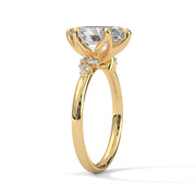 3.50 CT Oval Cut Unique Cluster Moissanite Diamond Engagement Ring