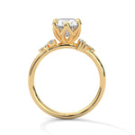 Load image into Gallery viewer, 3.50 CT Oval Cut Unique Cluster Moissanite Diamond Engagement Ring