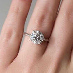 Load image into Gallery viewer, 2 CT Round Cut Classic Solitaire Moissanite Diamond Ring