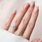 Round Moissanite Engagement Ring