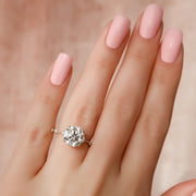 Round Moissanite Engagement Ring