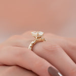 Load image into Gallery viewer, 1.50 CT Elongated Cushion Cut Solitaire Moissanite Diamond Engagement Ring