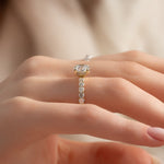 Load image into Gallery viewer, 2.50CT Round Cut Moissanite Diamond Pave Engagement Ring