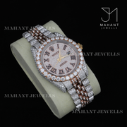 Date Just Automatic Movement Moissanite Diamond Dial Hip Hop Watch