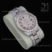 Full Iced Out VVS Moissanite Diamond Roman Dial Wrist Watch
