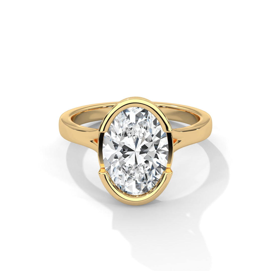 Oval Cut Moissanite Engagement Ring