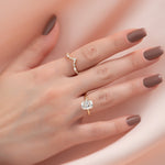 Load image into Gallery viewer, 1.50 CT Elongated Cushion Cut Solitaire Moissanite Diamond Engagement Ring