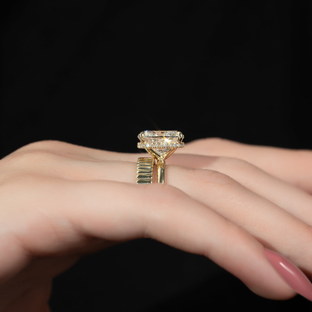 1.50 CT Elongated Cushion Cut Solitaire Moissanite Diamond Engagement Ring