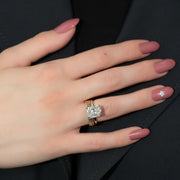 1.50 CT Elongated Cushion Cut Solitaire Moissanite Diamond Engagement Ring
