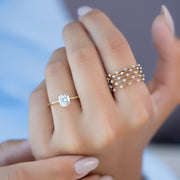 1.50 CT Elongated Cushion Cut  Moissanite Diamond Solitaire Engagement Ring