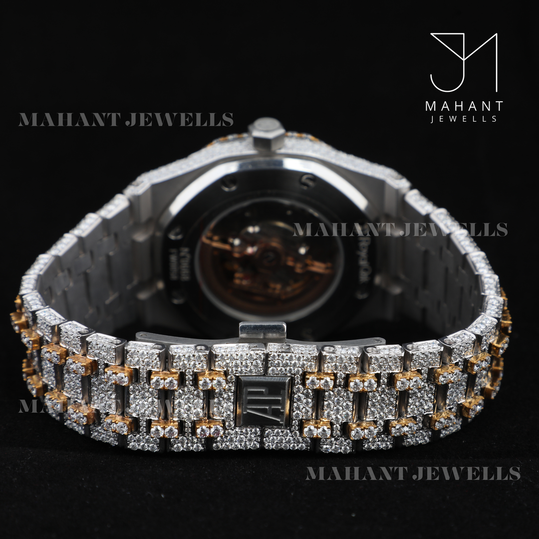 Elegant Moissanite Diamond Iced Out Watch Best for Festival Wear