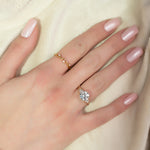 Load image into Gallery viewer, 1.50 CT Round Cut Three Stone Nature Inspired Moissanite Engagement Ring