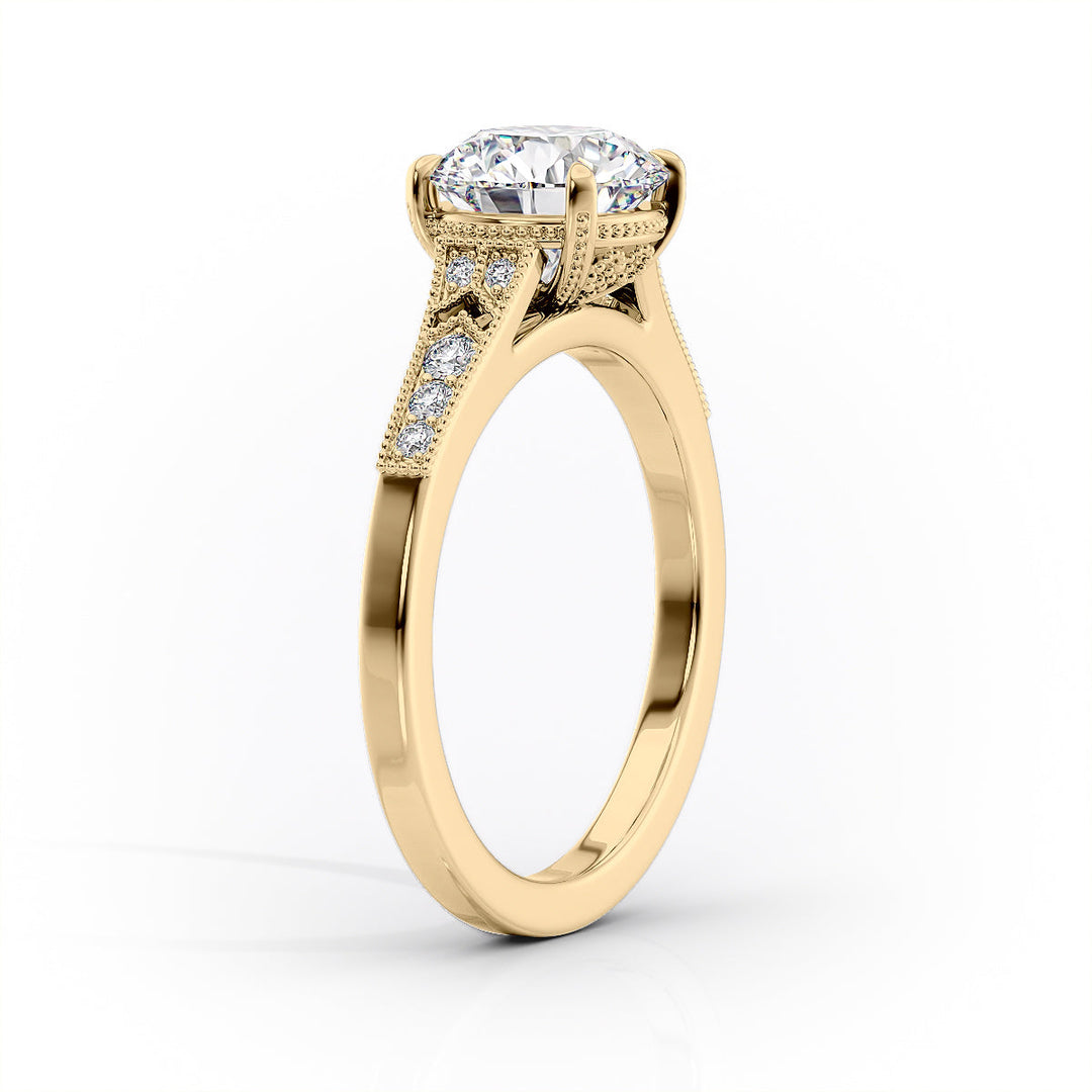 1.50 CT Round Brilliant Vintage Moissanite Diamond Engagement Ring For Women