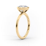 Load image into Gallery viewer, 1.50 CT Cushion Cut Bezel Moissanite Diamond Engagement Ring