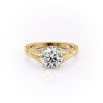 Load image into Gallery viewer, 2.0CT Round Cut Moissanite Diamond Vintage Engagement Ring