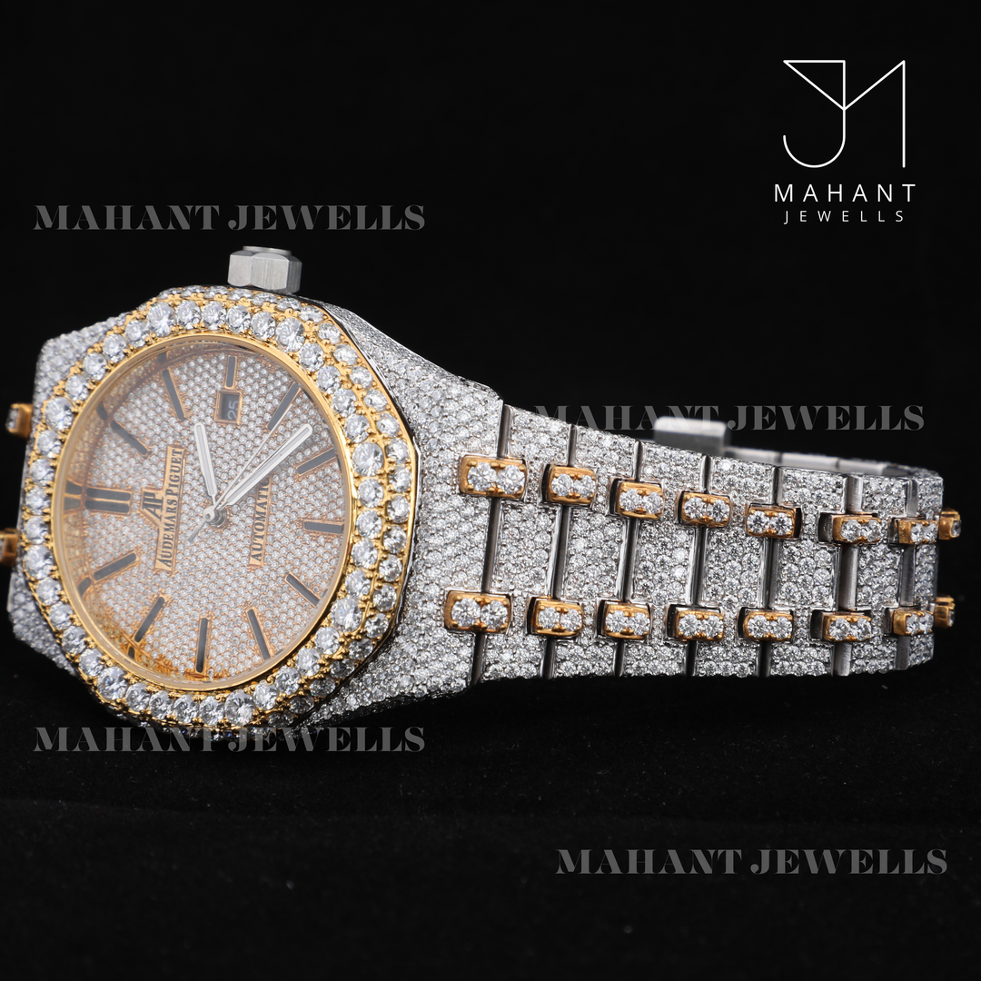 Elegant Moissanite Diamond Iced Out Watch Best for Festival Wear