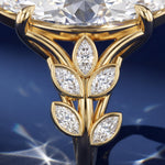 Load image into Gallery viewer, 4.0CT Marquise Cut Moissanite Diamond Bezel Cluster Engagement Ring