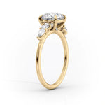 Load image into Gallery viewer, 1.0CT Round Diamond Moissanite Five Stone Engagement Ring
