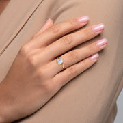 Asscher Cut Infinity Ring
