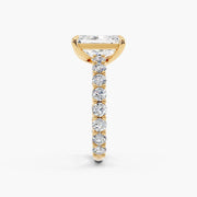 2.50CT Radiant Cut Moissanite Diamond Pave Engagement Ring
