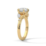Load image into Gallery viewer, 3.50 CT Round Cut Cluster Moissanite Diamond Engagement Ring