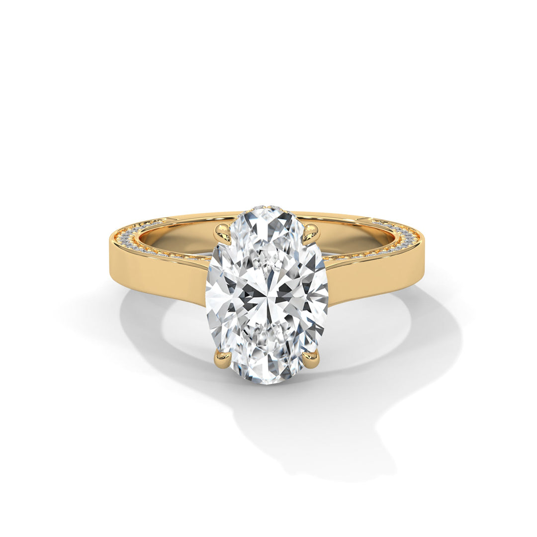 Wide Band Engagement Ring
