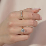 Load image into Gallery viewer, Round Cut Moissanite Ring