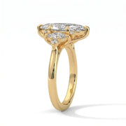 4.0CT Marquise Diamond Moissanite Cluster Engagement Ring