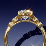 Load image into Gallery viewer, 4.0CT Marquise Cut Moissanite Diamond Bezel Cluster Engagement Ring