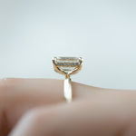 Load image into Gallery viewer, Emerald Cut Moissanite Ring