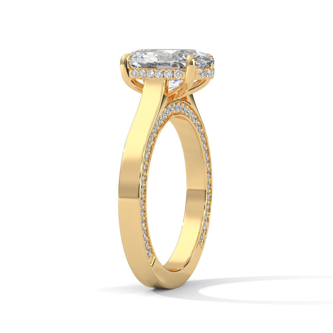Cigar Band Engagement Ring