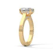 Cigar Band Engagement Ring