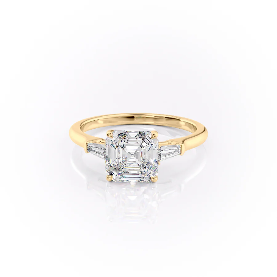 Asscher Cut Moissanite Ring