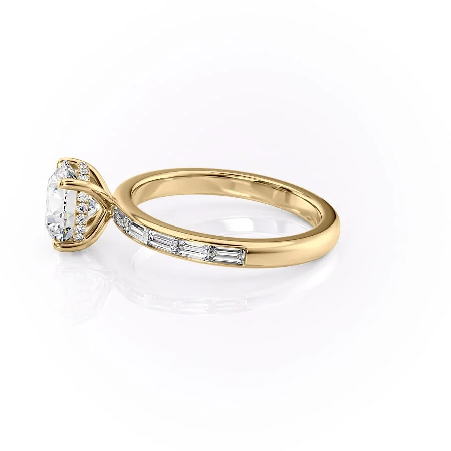 Pave Band Engagement Ring