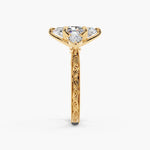 Load image into Gallery viewer, 3.50 CT Hexagon Cut Three Stone Moissanite Diamond Engagement Ring