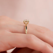 Round Moissanite Engagement Ring