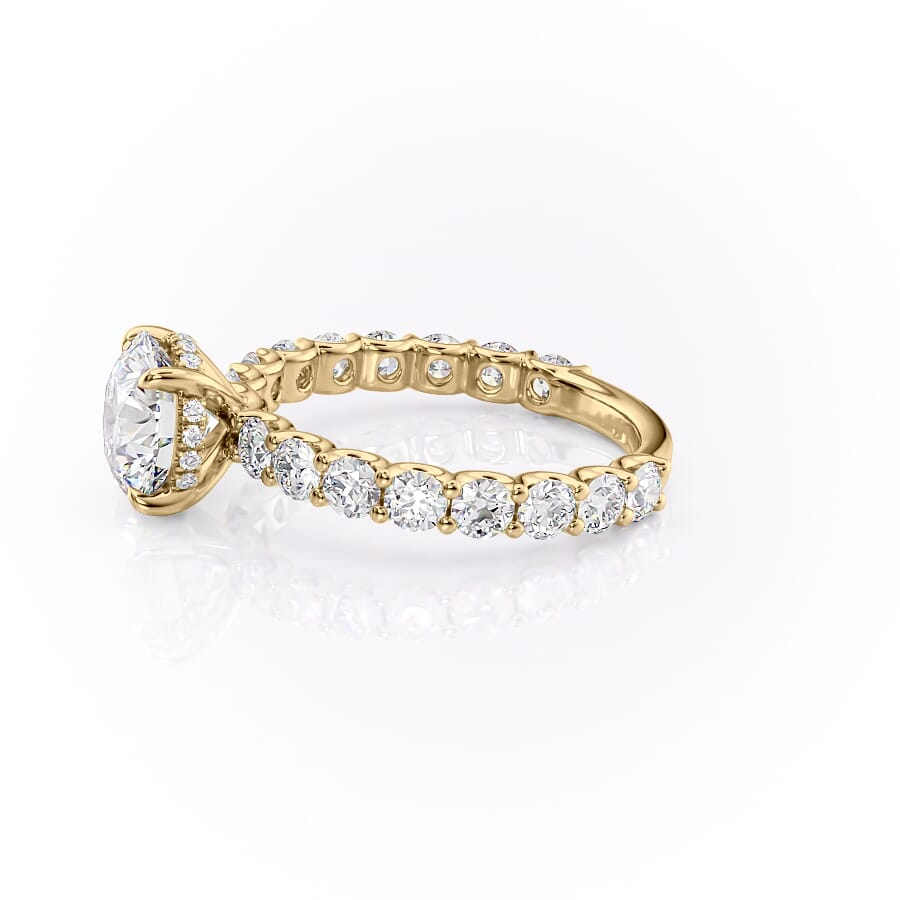 Pave Band Engagement Ring