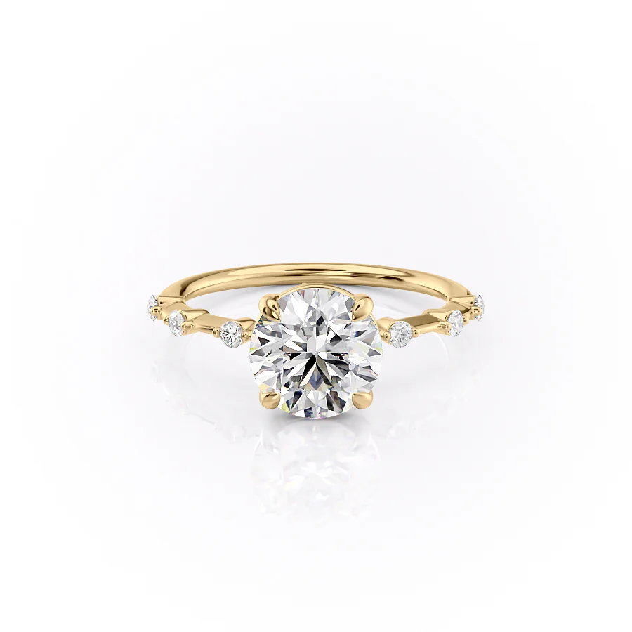Pave Band Engagement Ring