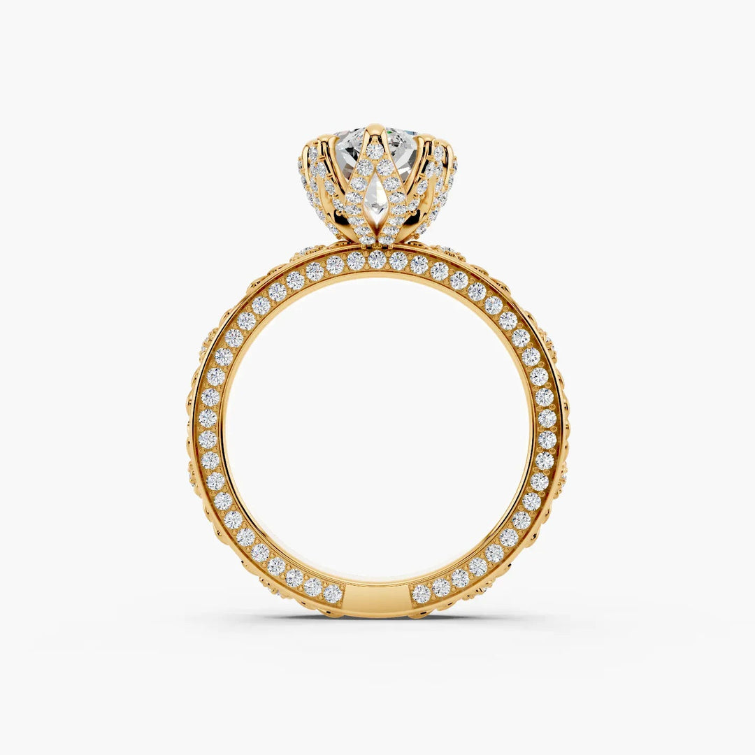 5.0CT Marquise Diamond Moissanite Milgrain Engagement Ring