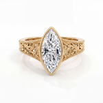 Load image into Gallery viewer, 5.0CT Marquise Diamond Moissanite Milgrain Vintage Engagement Ring