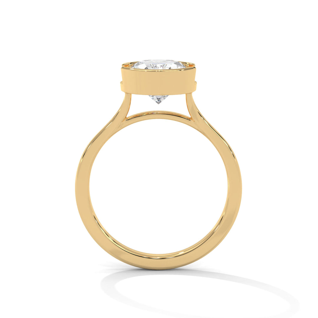 Bezel Set Moissanite Ring