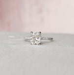 Load image into Gallery viewer, 2.50 CT Elongated Cushion Cut Hidden Halo Moissanite Engagement Ring
