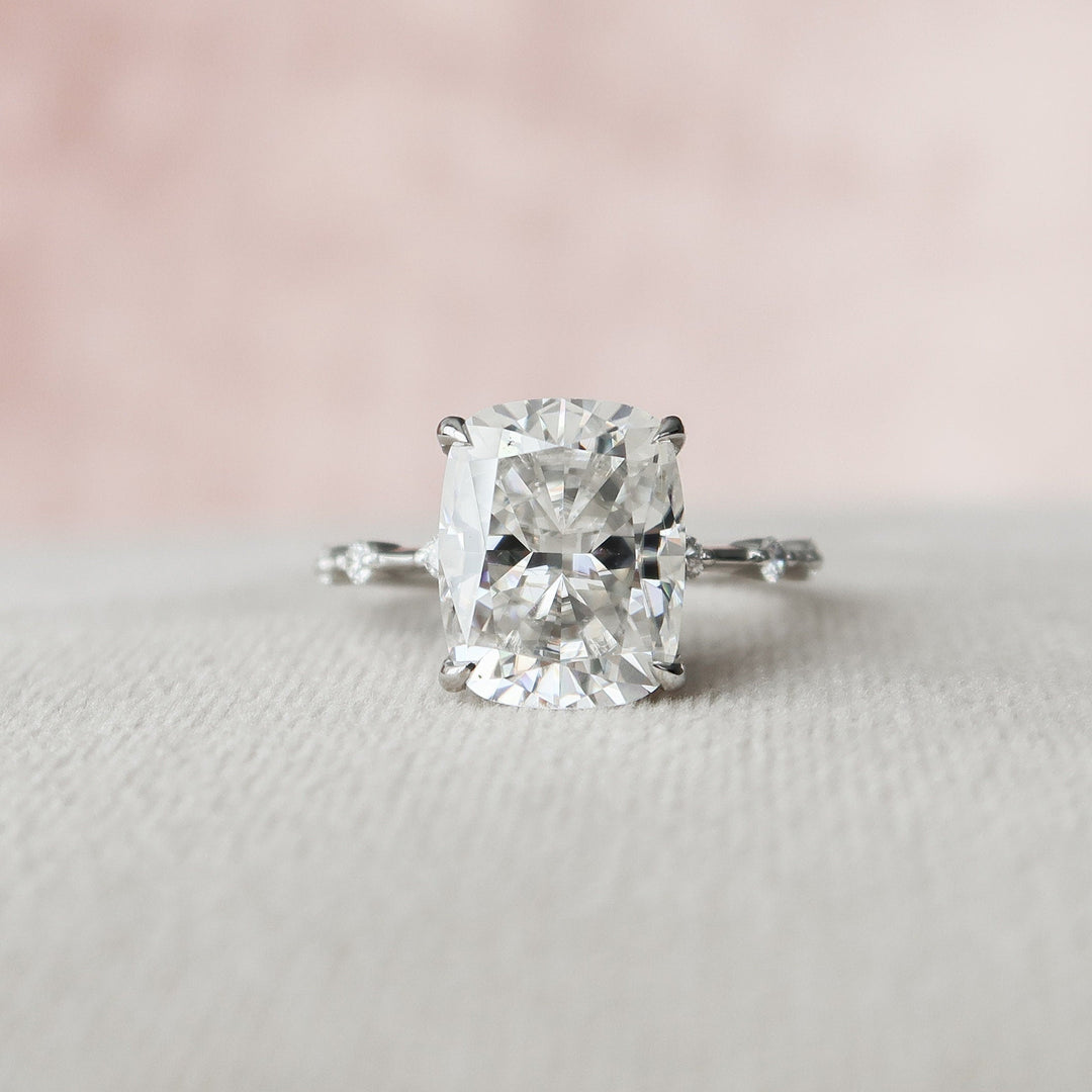 5.00 CT Elongated Cushion Cut Moissanite Engagement Ring