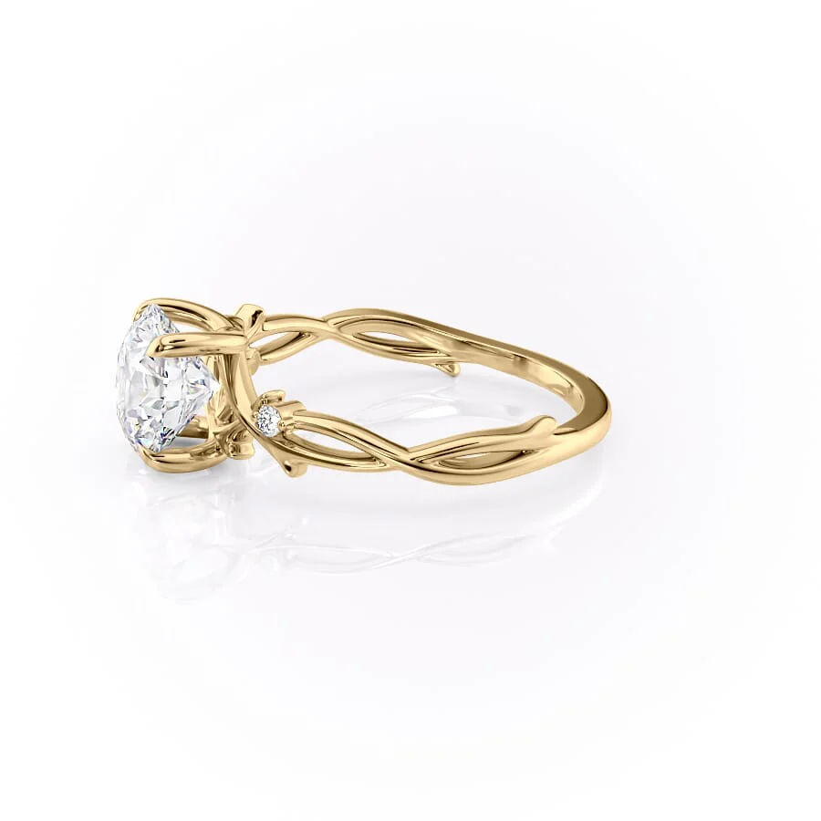 2.0CT Round Diamond Lab Grown Nature Inspired Engagement Ring