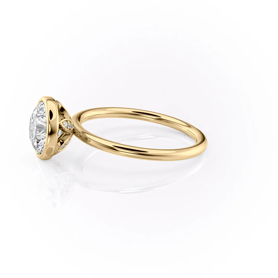 2.0CT Round Diamond Lab Grown Bezel Engagement Ring